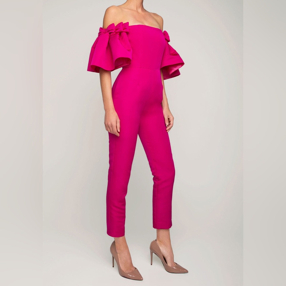 ALEXIA MARIA Dahlia Silk Faille Jumpsuit US6 NWT